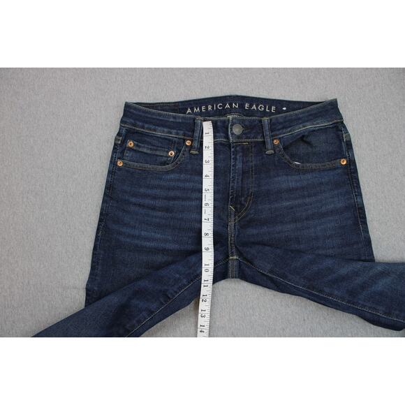 American Eagle Jeans Mens 31 x 32 Blue Denim Airflex 360 Skinny - Picture 7 of 10